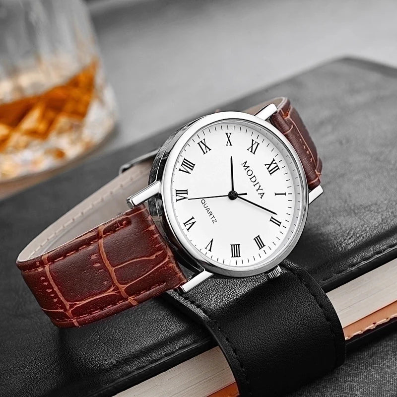 Casual Solid Color Buckle Quartz Women'S Watches