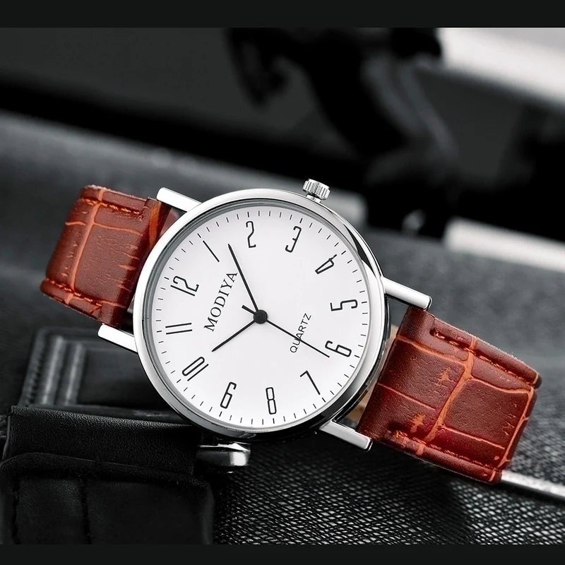 Casual Solid Color Buckle Quartz Women'S Watches