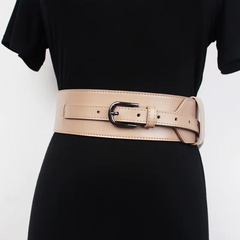 2020 New Designer Women'S Wide Black Brown Genuine Leather Belt Body Harness Belts for Women Luxury Designer Brand Waistband