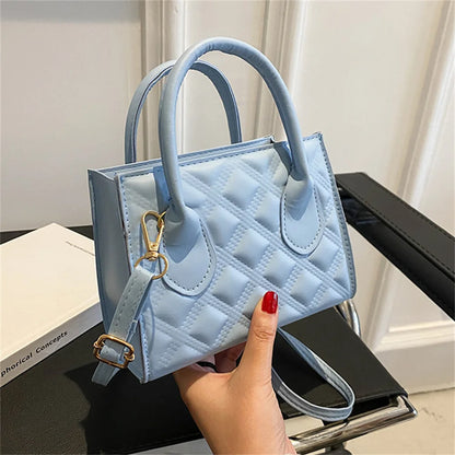 Fashion Shoulder Crossbody Bag for Women Solid Colour Pu Leather Simple Female Daily Bag Casual Handbag Purse Clutches