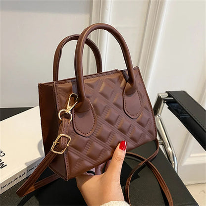 Fashion Shoulder Crossbody Bag for Women Solid Colour Pu Leather Simple Female Daily Bag Casual Handbag Purse Clutches