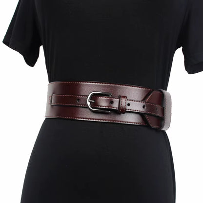 2020 New Designer Women'S Wide Black Brown Genuine Leather Belt Body Harness Belts for Women Luxury Designer Brand Waistband