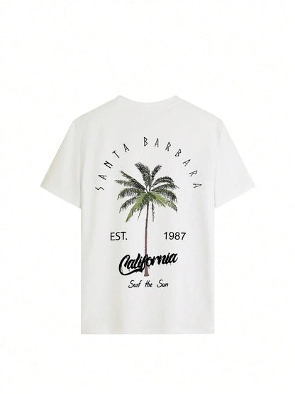 100% Cotton Women T-Shirt Galafonia Coconut Palm Printed Tee Shirt Summer Comfortable Loose Tops Street Fashion Female Clothes